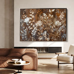 Floral 699 Canvas Art 18" x 24" / 45 x 60 cm / Black