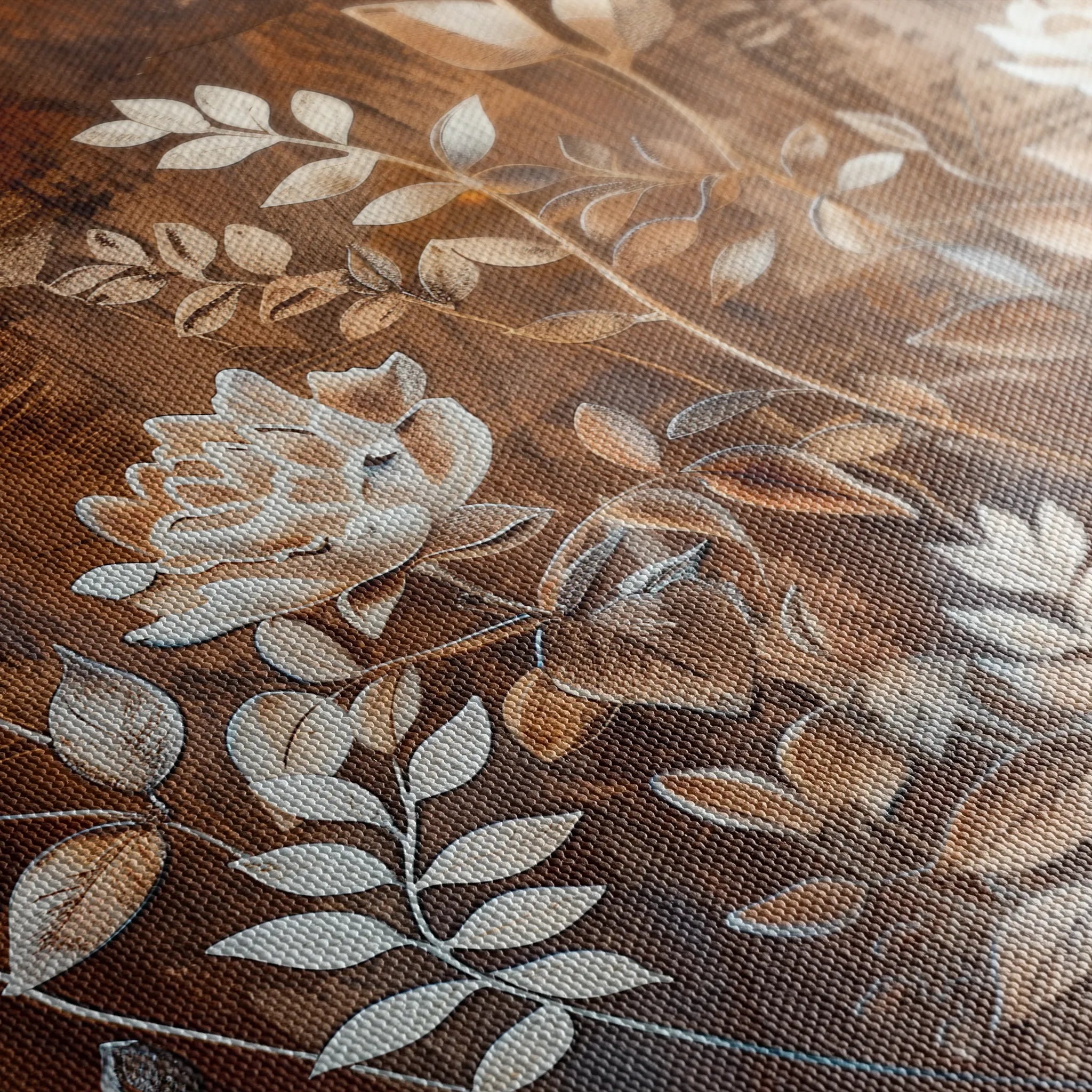 Floral 699 Canvas Art 18" x 24" / 45 x 60 cm / Black