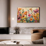 Floral 700 Canvas Art 18" x 24" / 45 x 60 cm / Black