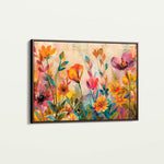 Floral 700 Canvas Art 18" x 24" / 45 x 60 cm / Black