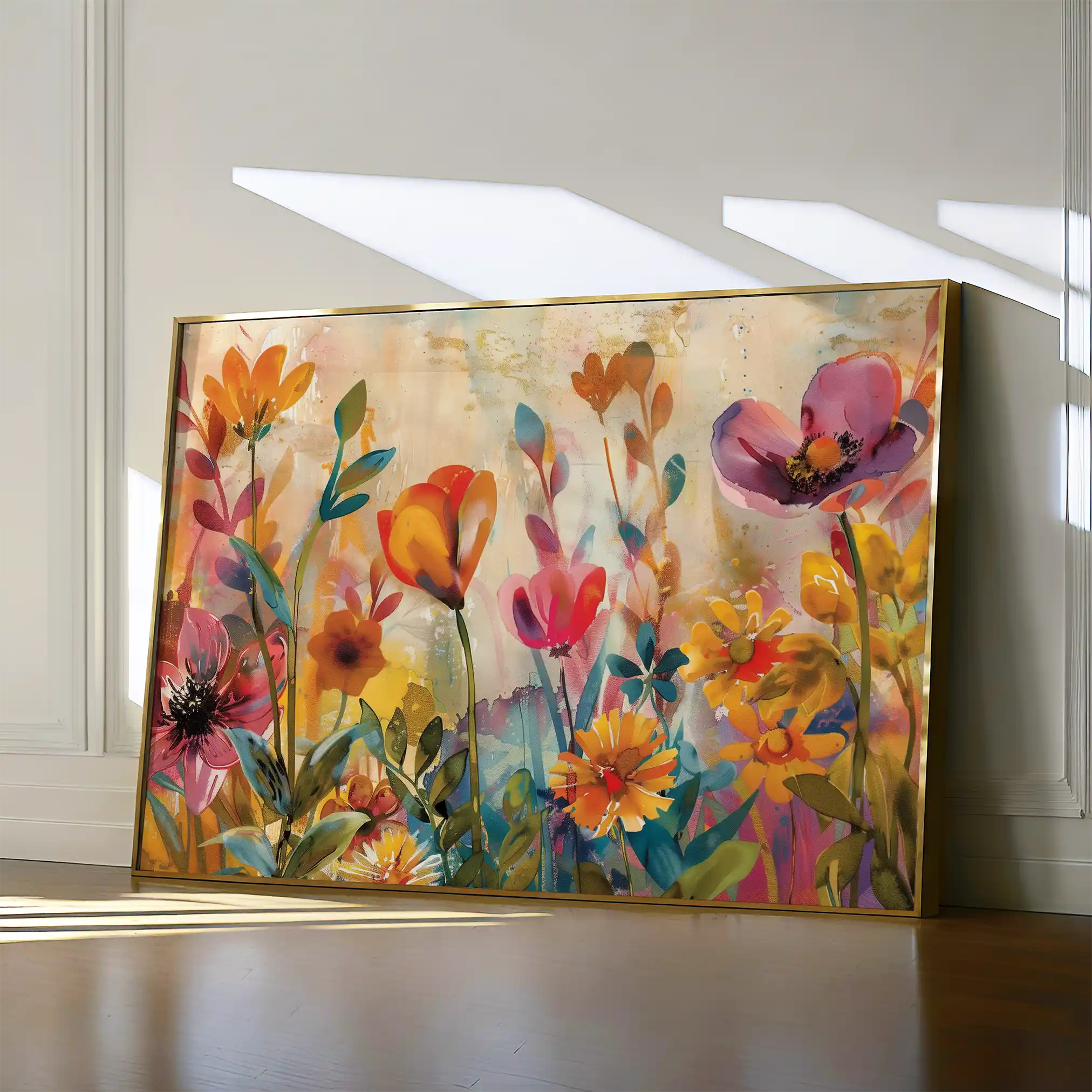 Floral 700 Canvas Art 60 x 40 cm / Black