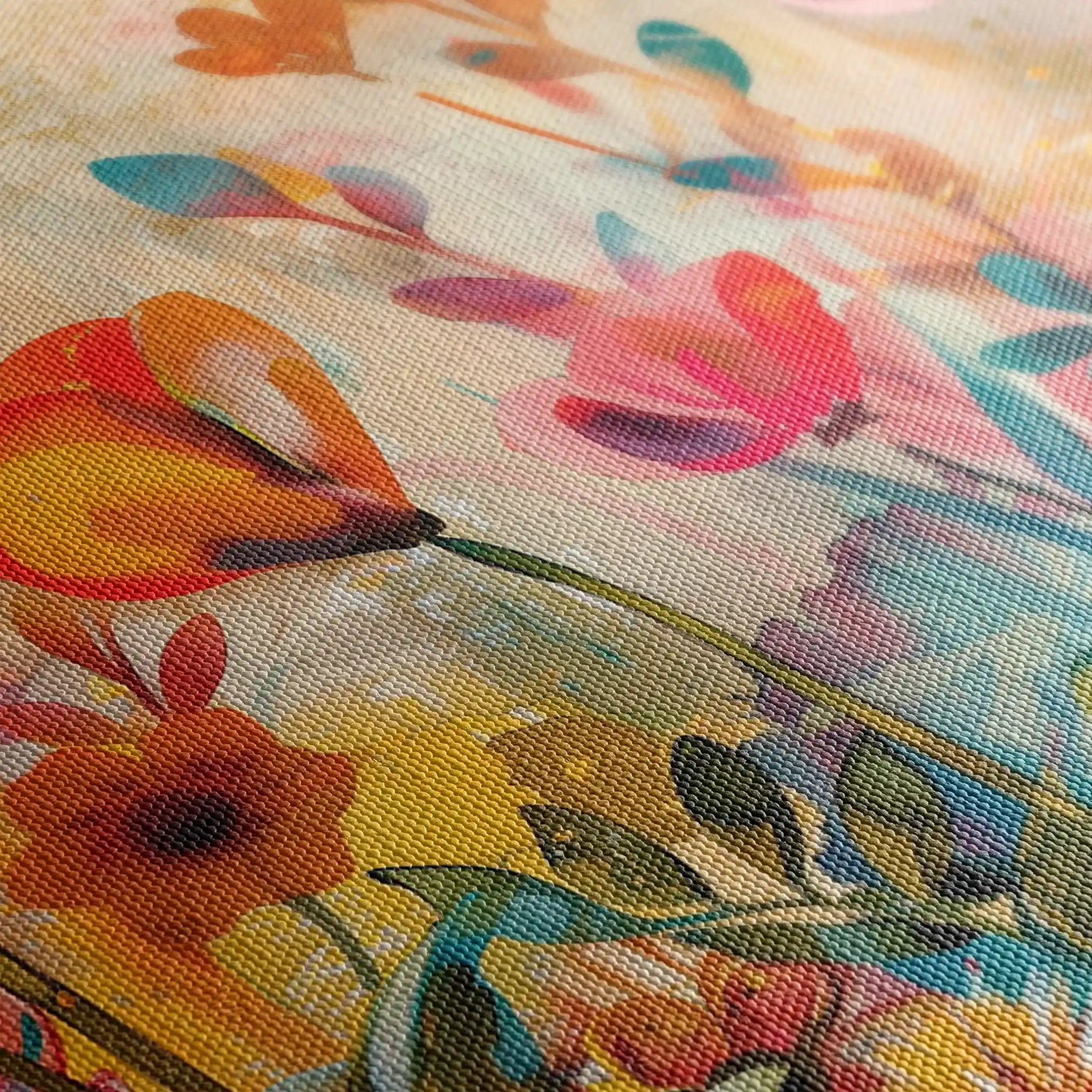 Floral 700 Canvas Art 60 x 40 cm / Black