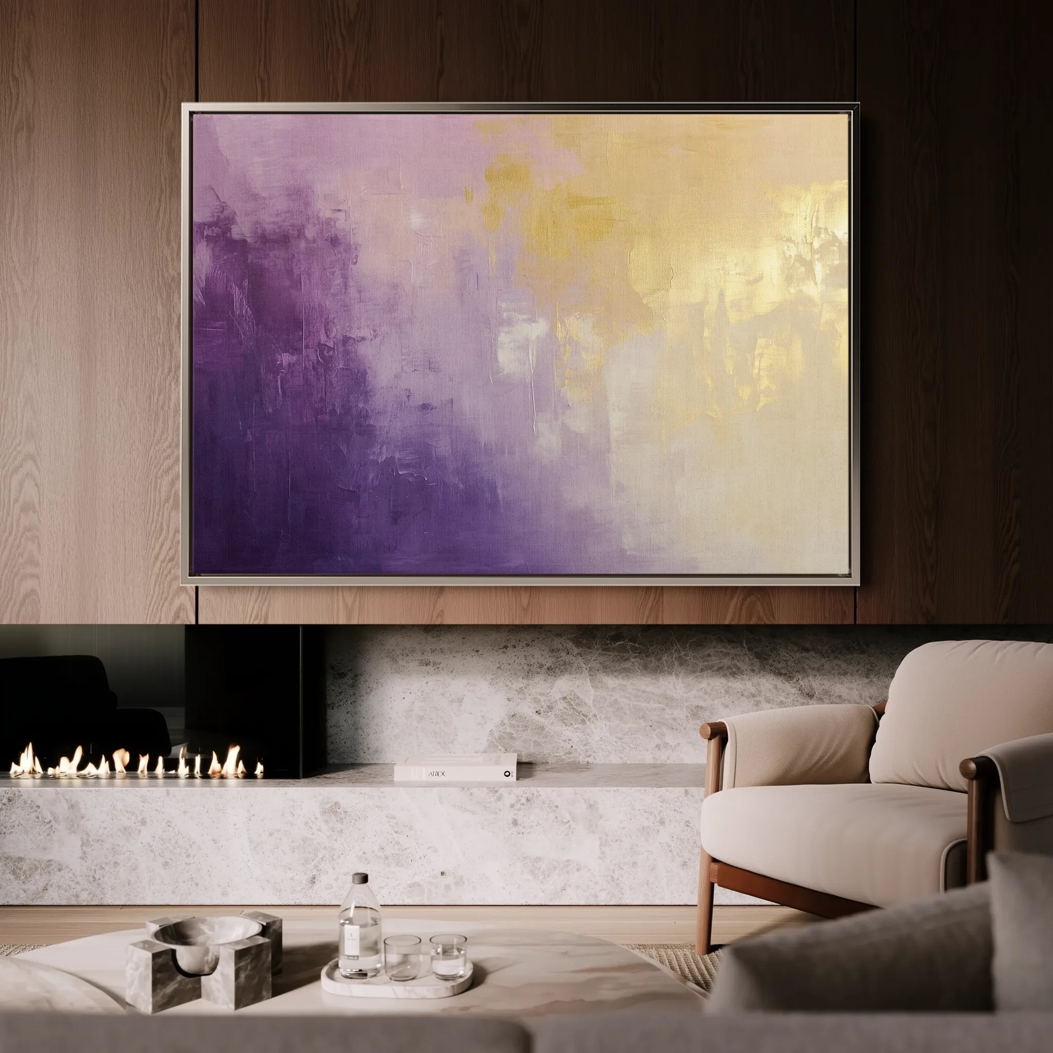 Abstract 701 Canvas Art 18" x 24" / 45 x 60 cm / Black