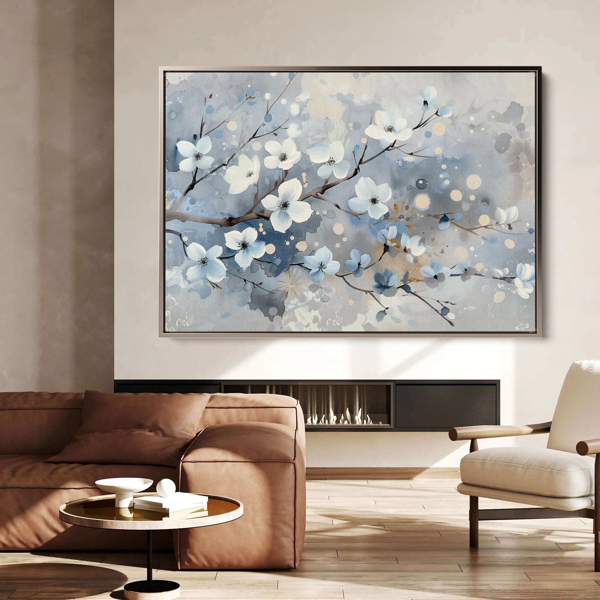 Floral 701 Canvas Art 18" x 24" / 45 x 60 cm / Black