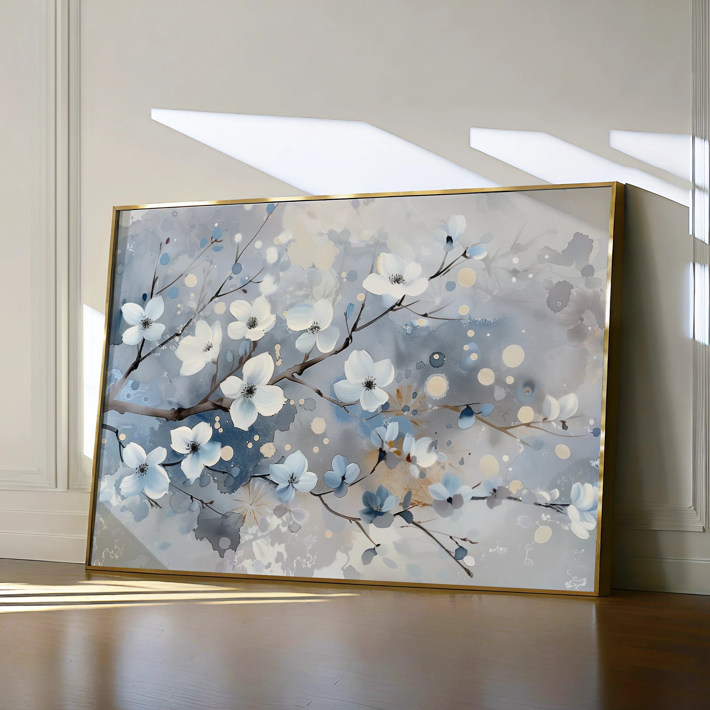 Floral 701 Canvas Art 18" x 24" / 45 x 60 cm / Black