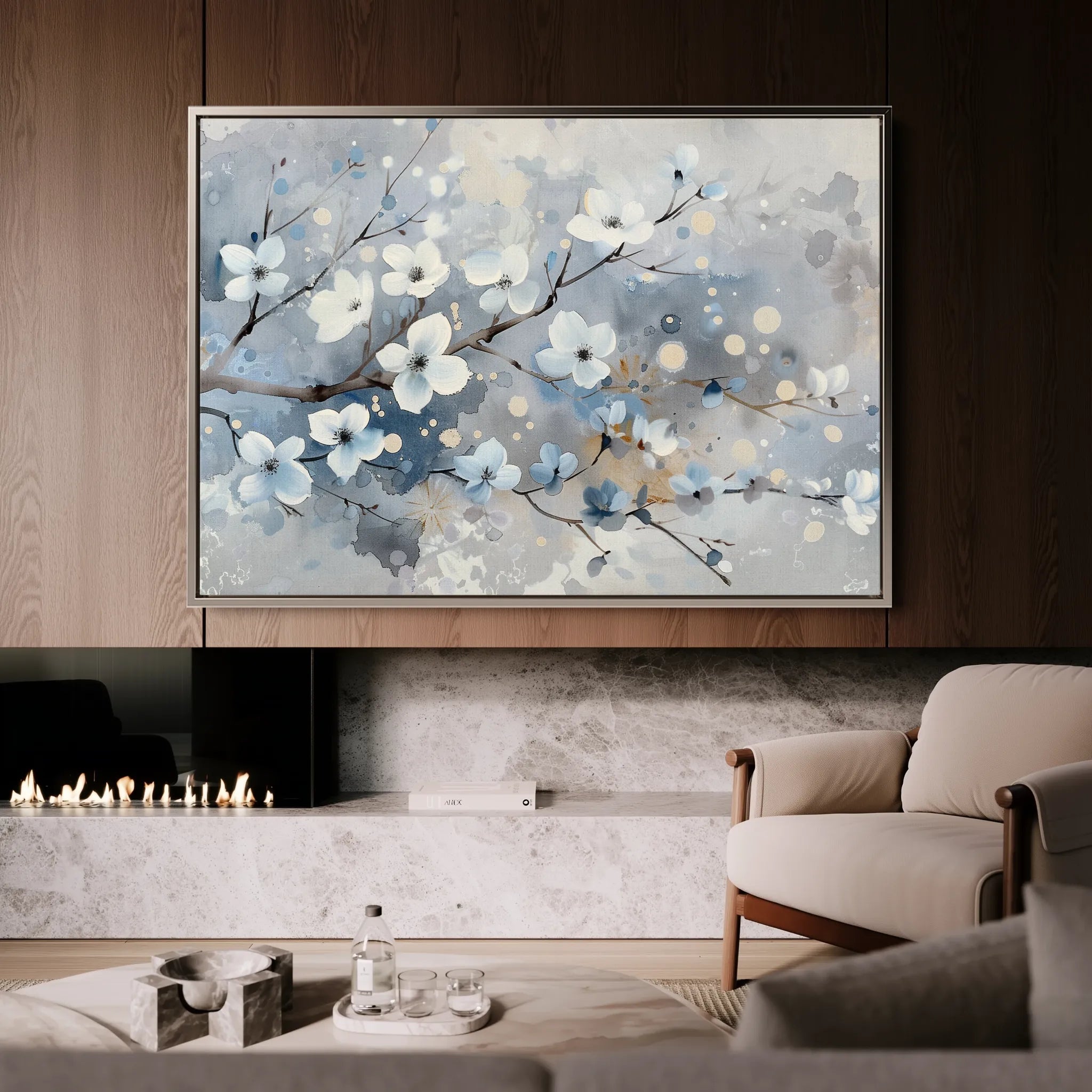 Floral 701 Canvas Art 18" x 24" / 45 x 60 cm / Black