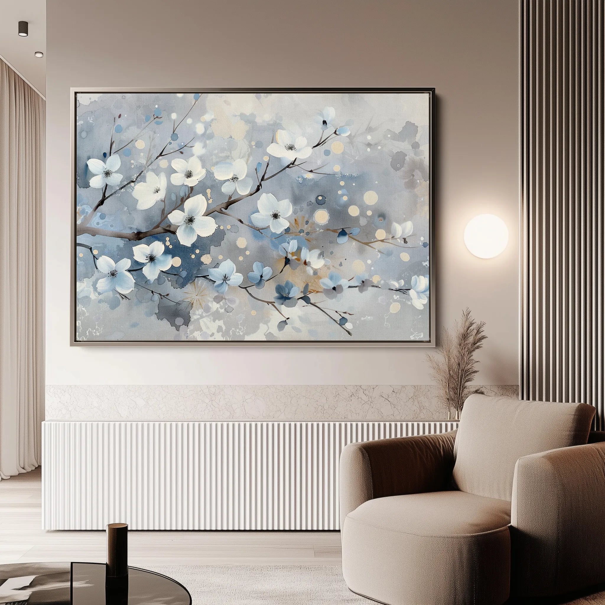 Floral 701 Canvas Art 18" x 24" / 45 x 60 cm / Black