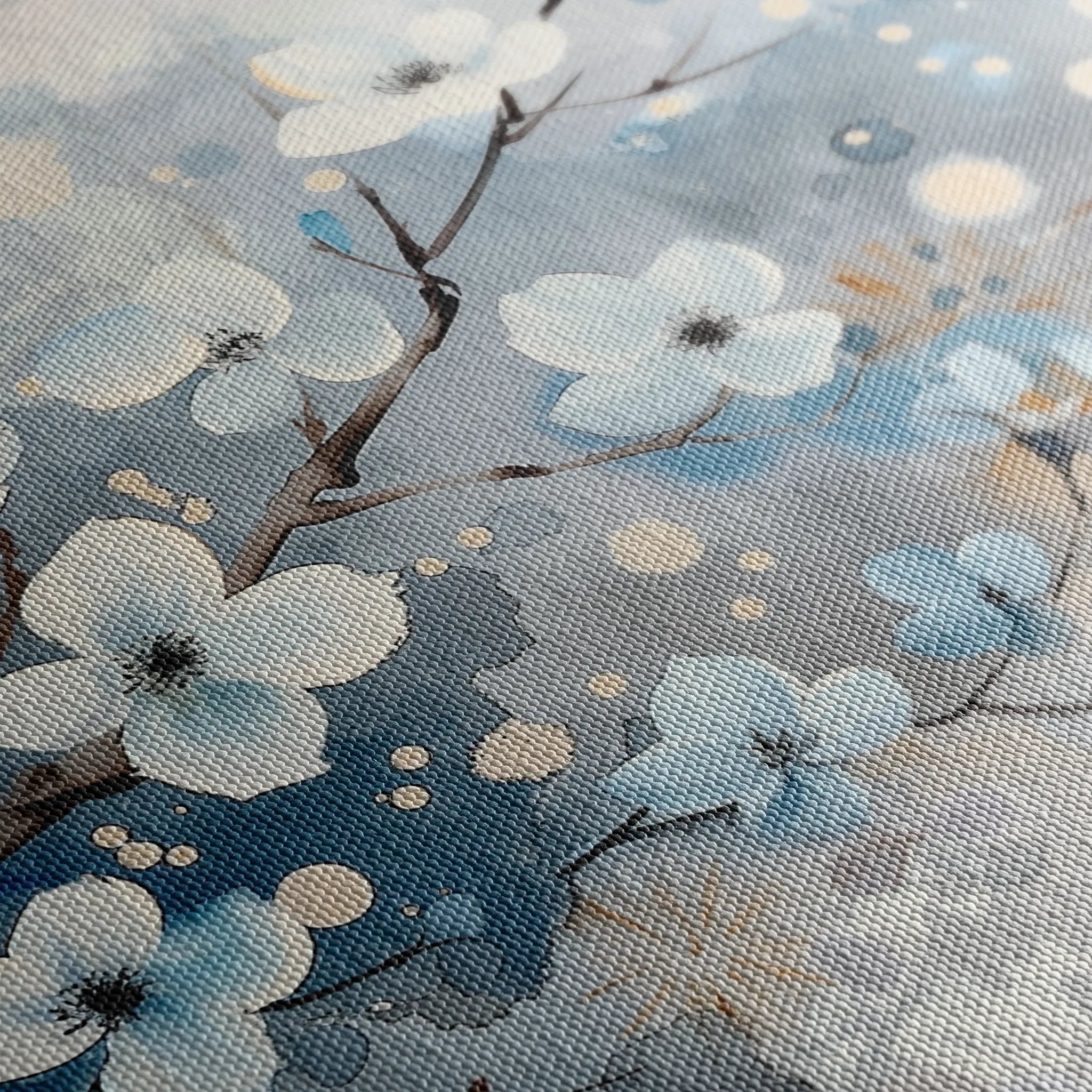 Floral 701 Canvas Art 18" x 24" / 45 x 60 cm / Black