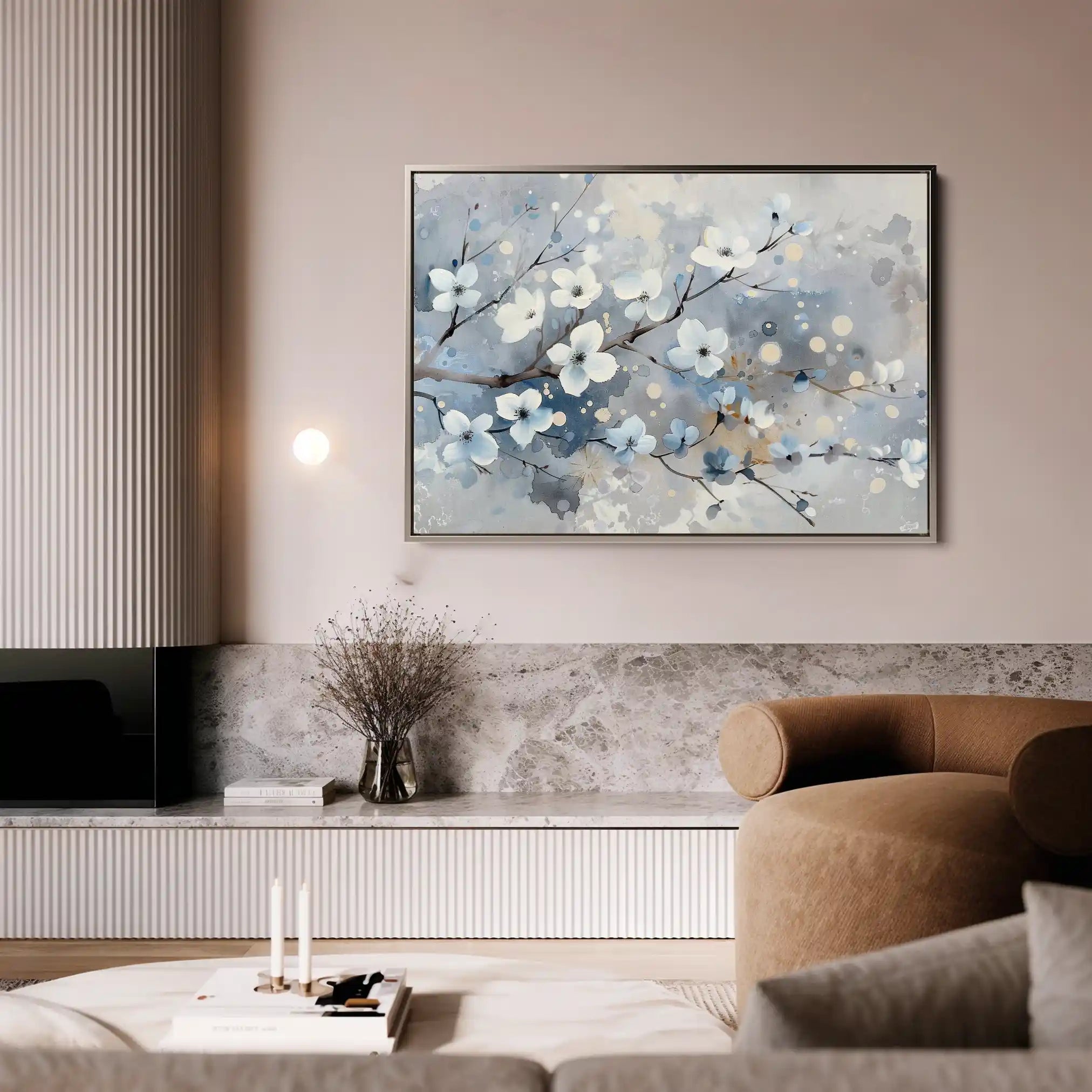 Floral 701 Canvas Art 60 x 40 cm / Black