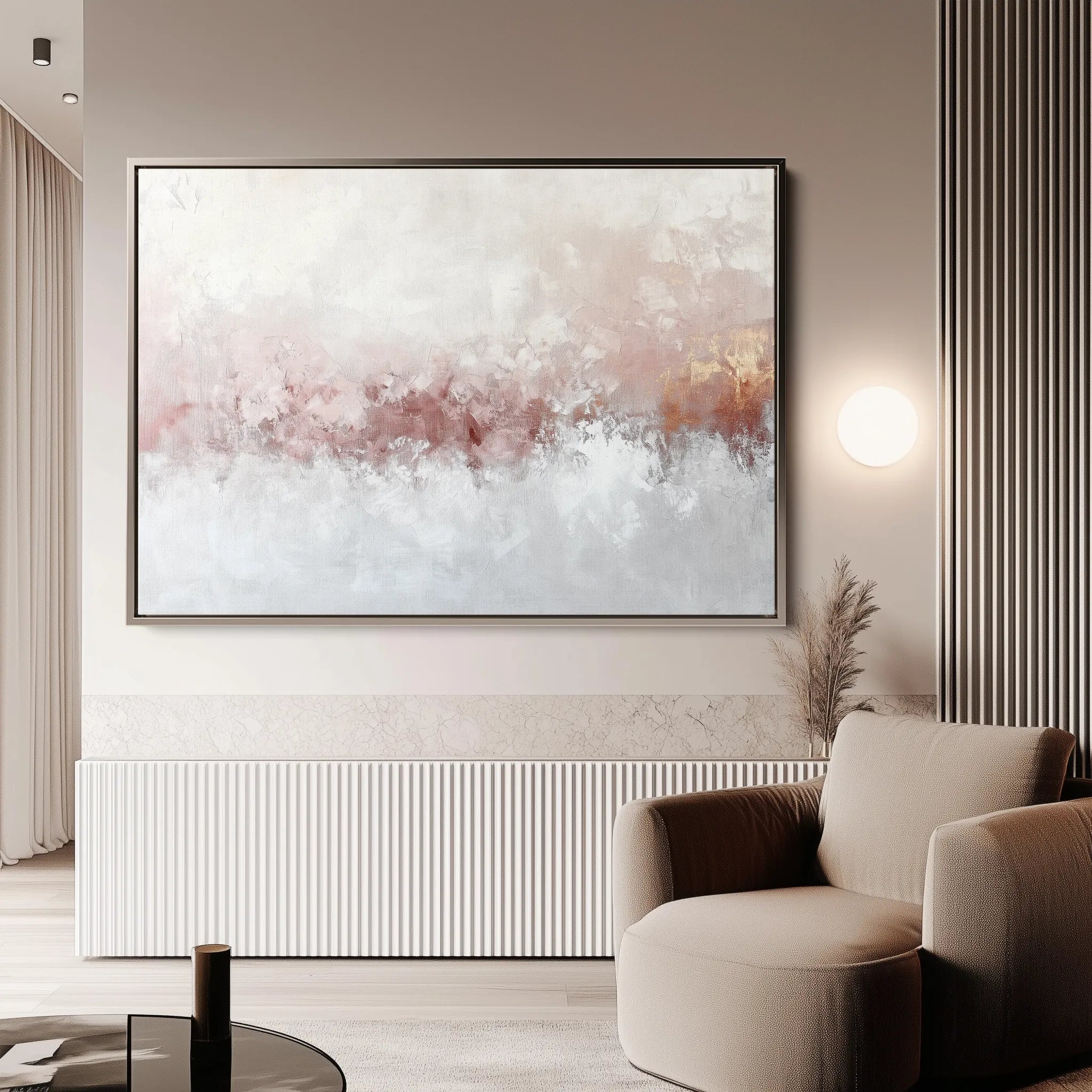 Abstract 702 Canvas Art 18" x 24" / 45 x 60 cm / Black