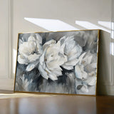 Floral 702 Canvas Art 18" x 24" / 45 x 60 cm / Black