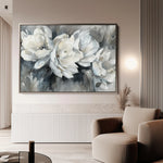 Floral 702 Canvas Art 18" x 24" / 45 x 60 cm / Black