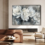 Floral 702 Canvas Art 18" x 24" / 45 x 60 cm / Black