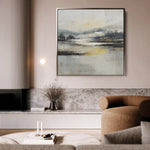 Abstract 703 Canvas Art 16" x 16" / 40 x 40 cm / Black
