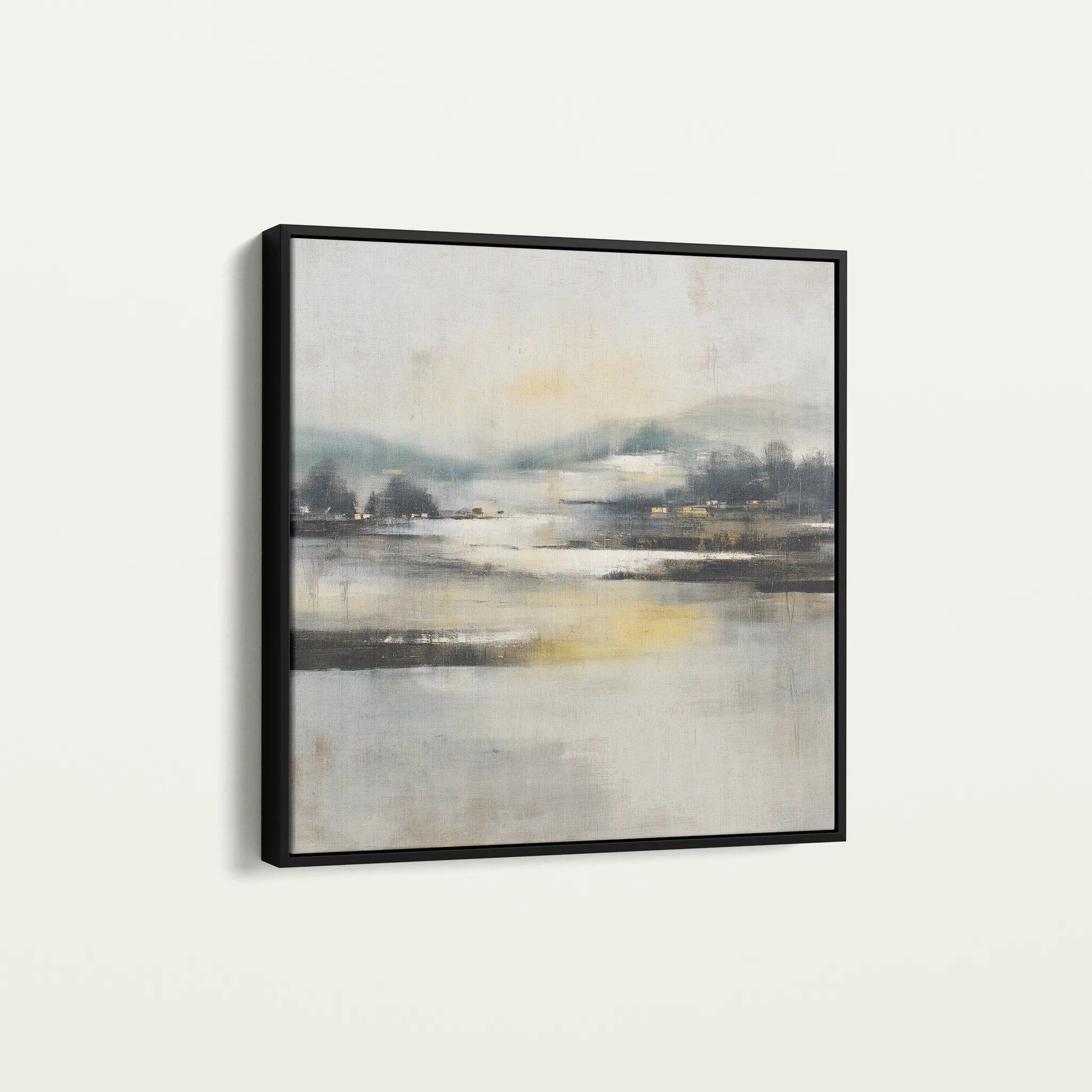Abstract 703 Canvas Art 16" x 16" / 40 x 40 cm / Black