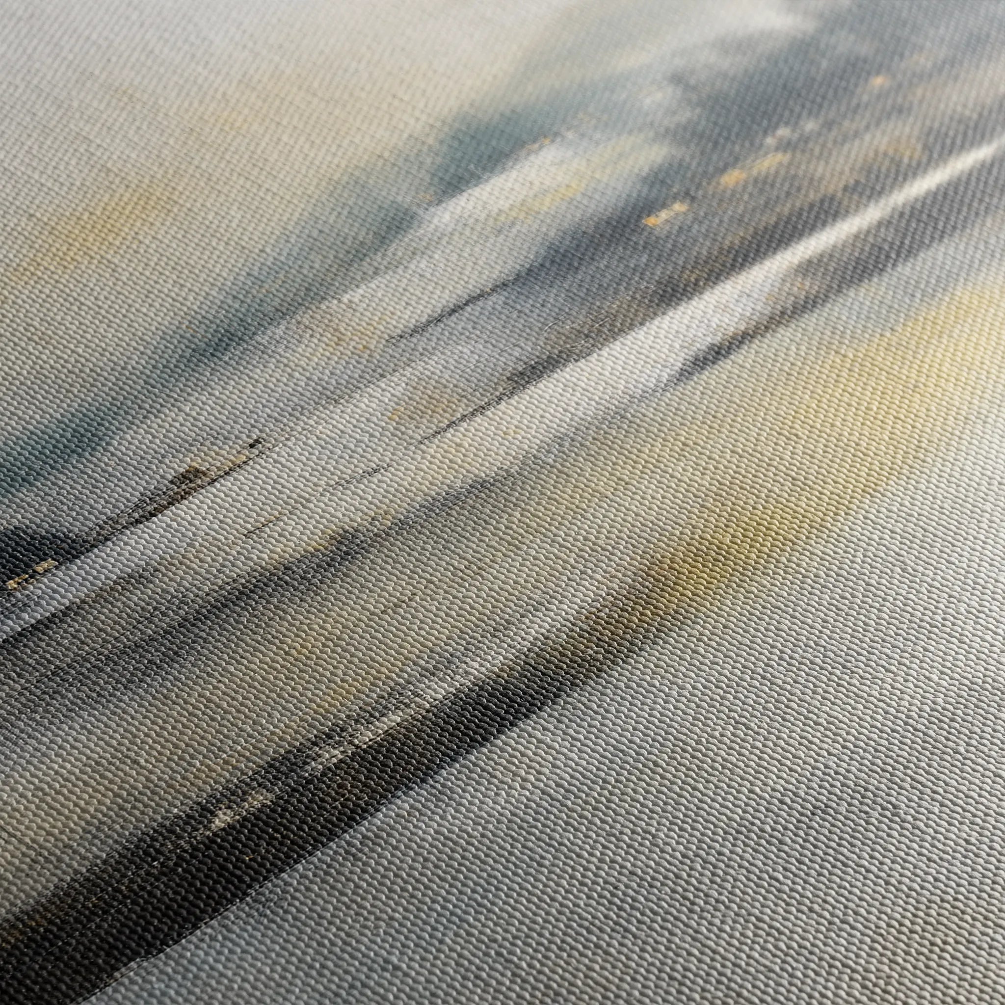 Abstract 703 Canvas Art 16" x 16" / 40 x 40 cm / Black