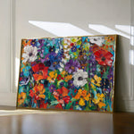 Floral 703 Canvas Art 18" x 24" / 45 x 60 cm / Black