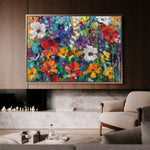 Floral 703 Canvas Art 18" x 24" / 45 x 60 cm / Black