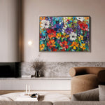 Floral 703 Canvas Art 18" x 24" / 45 x 60 cm / Black