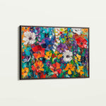 Floral 703 Canvas Art 18" x 24" / 45 x 60 cm / Black