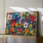 Floral 703 Canvas Art 60 x 40 cm / Black