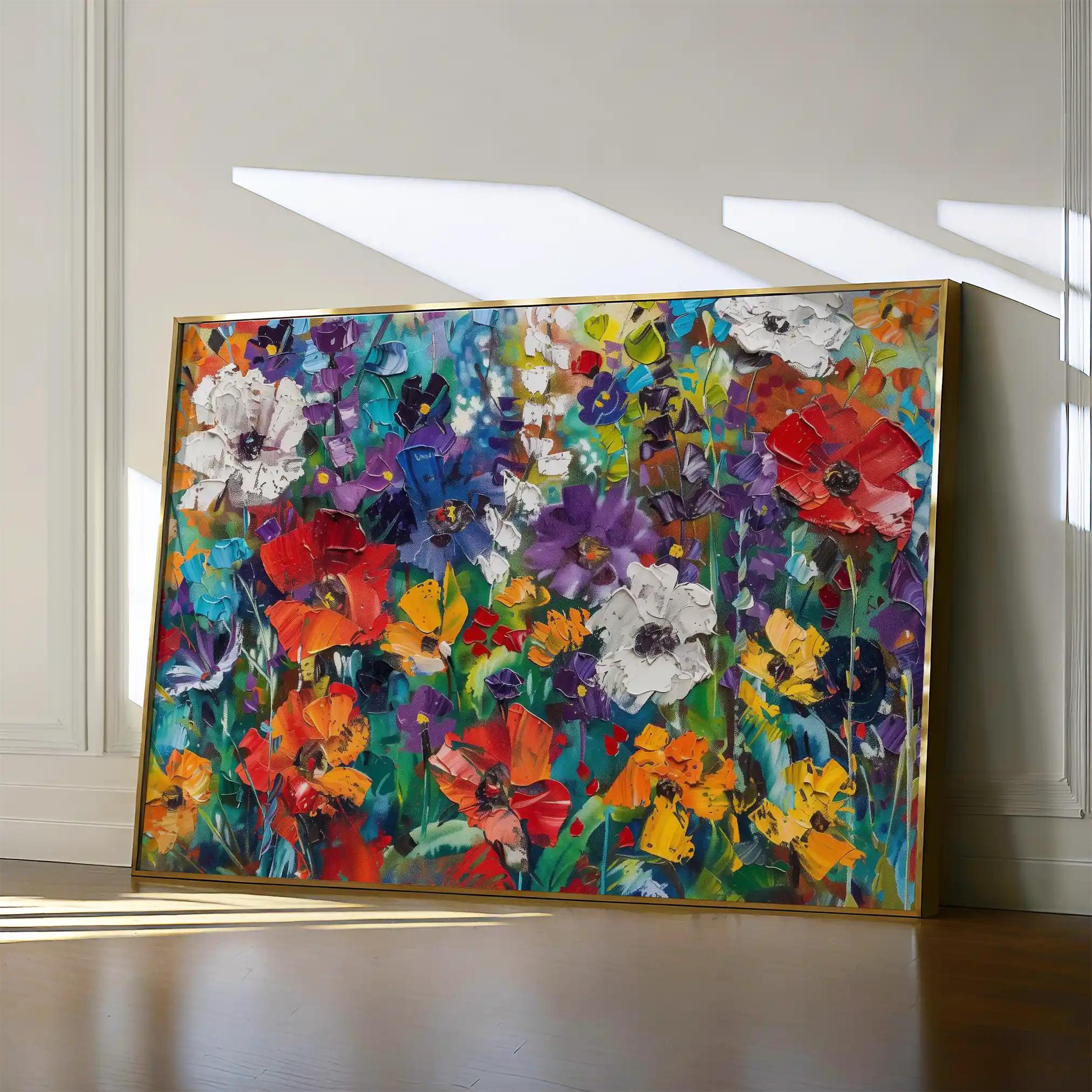 Floral 703 Canvas Art 60 x 40 cm / Black