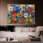 Floral 703 Canvas Art 60 x 40 cm / Black