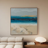 Abstract 704 Canvas Art 16" x 16" / 40 x 40 cm / Black