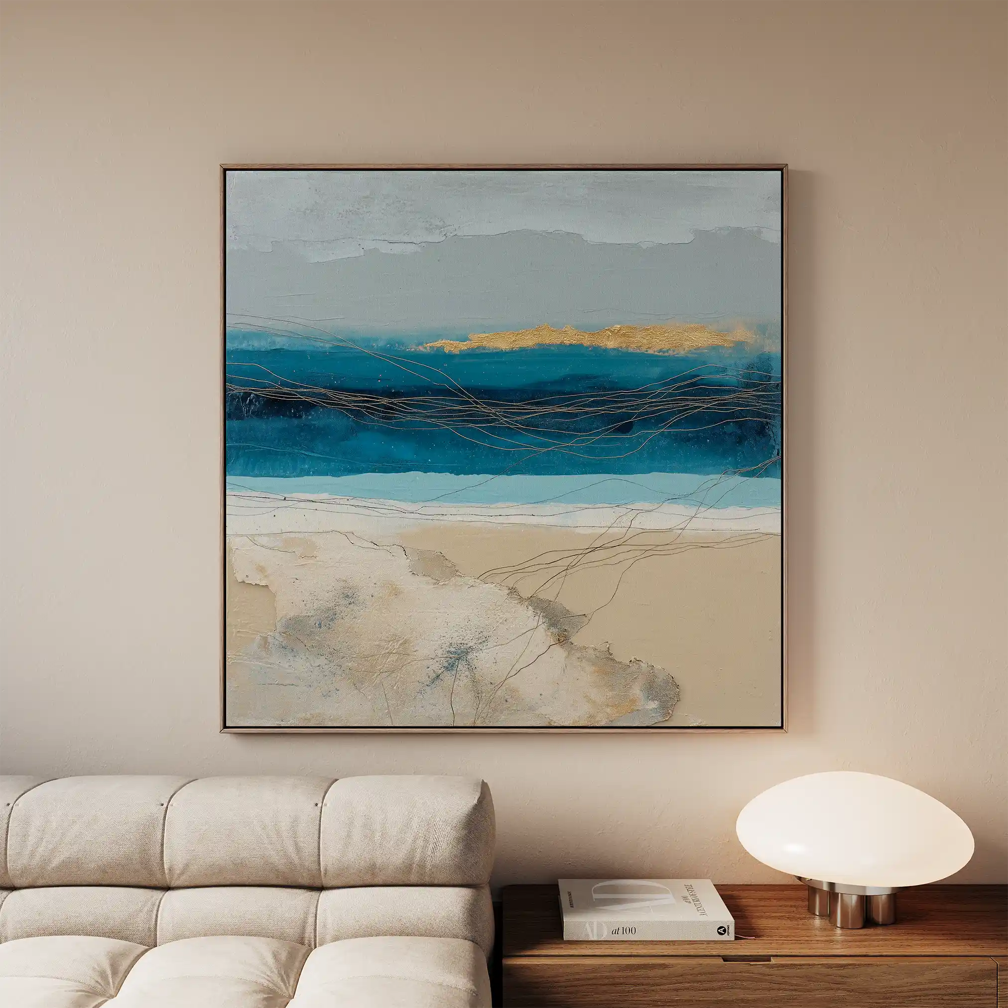 Abstract 704 Canvas Art 60 x 60 cm / Black