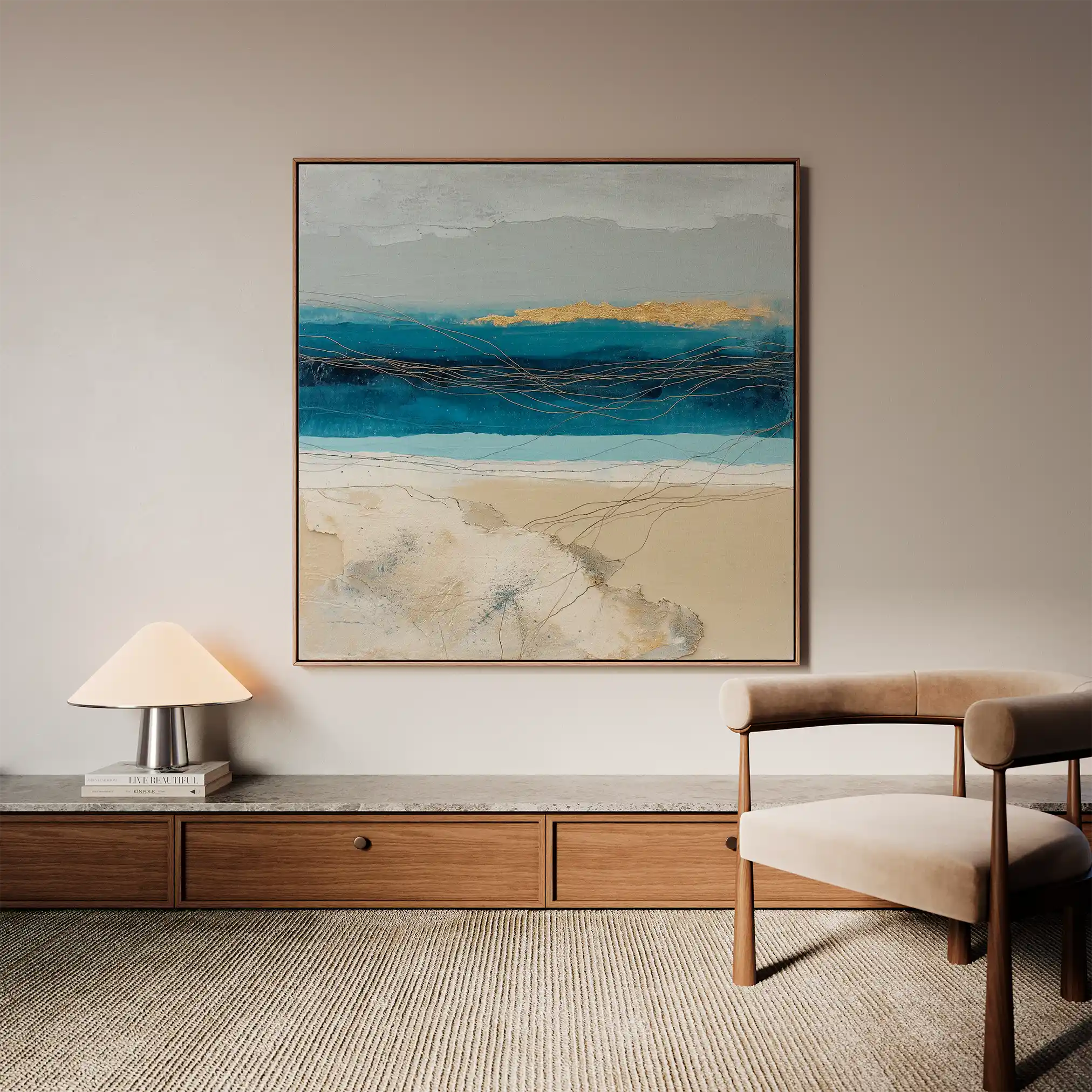 Abstract 704 Canvas Art 60 x 60 cm / Black