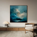 Abstract 705 Canvas Art 16" x 16" / 40 x 40 cm / Black