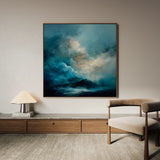 Abstract 705 Canvas Art 16" x 16" / 40 x 40 cm / Black