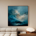 Abstract 705 Canvas Art 16" x 16" / 40 x 40 cm / Black