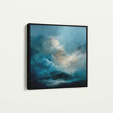 Abstract 705 Canvas Art 16" x 16" / 40 x 40 cm / Black
