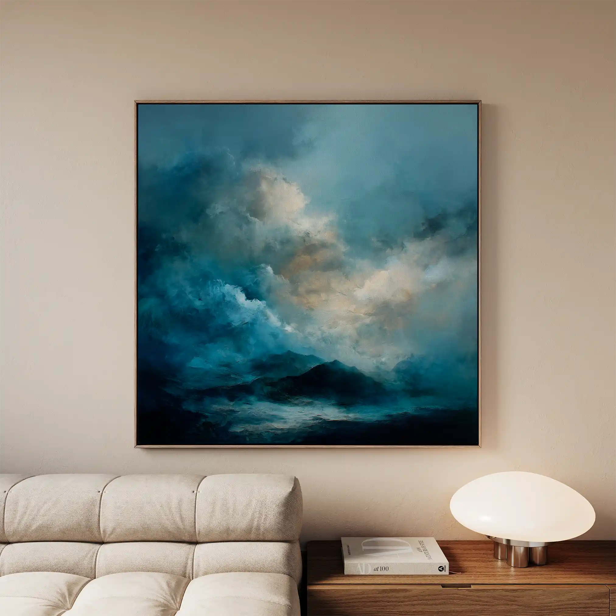 Abstract 705 Canvas Art 60 x 60 cm / Black