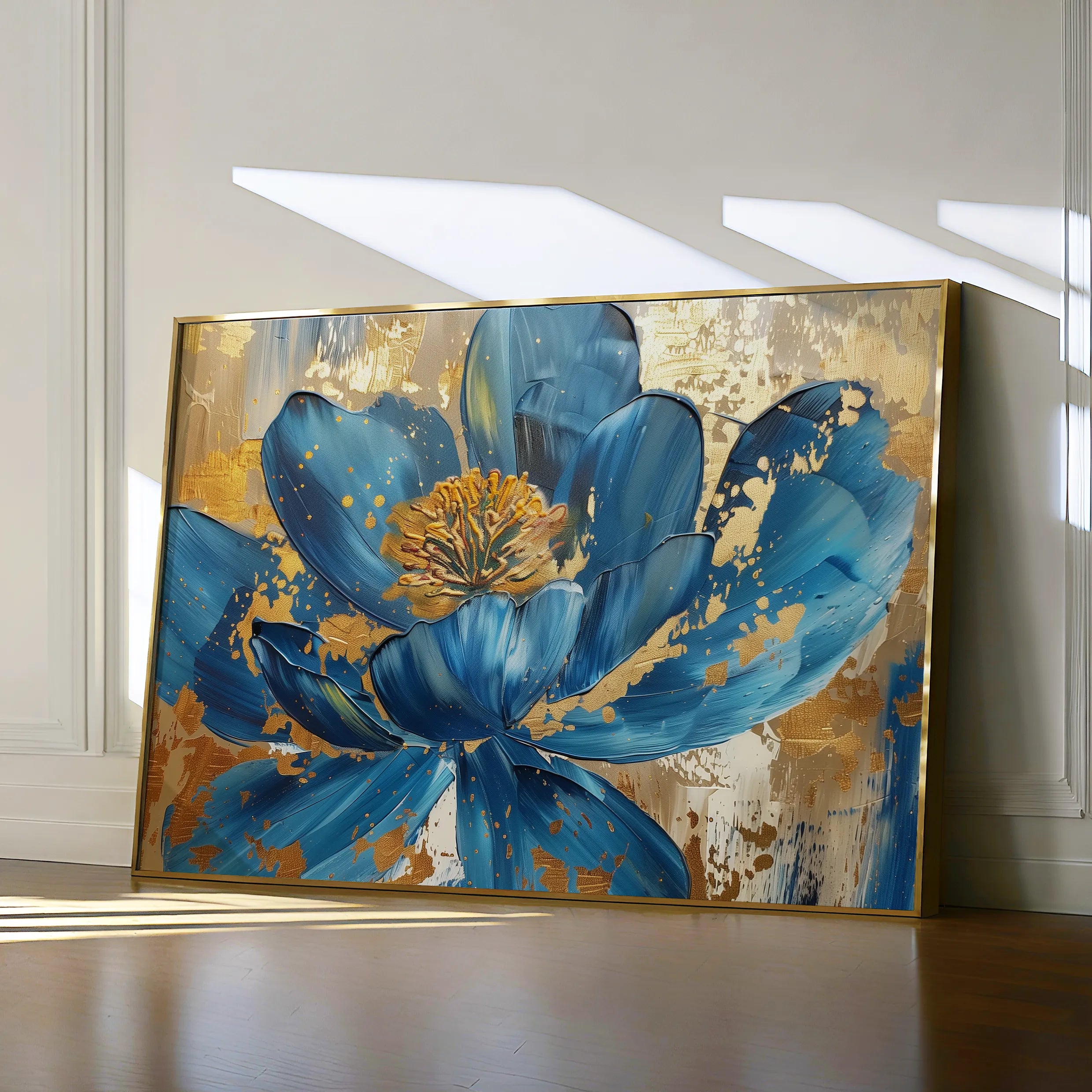 Floral 705 Canvas Art 18" x 24" / 45 x 60 cm / Black