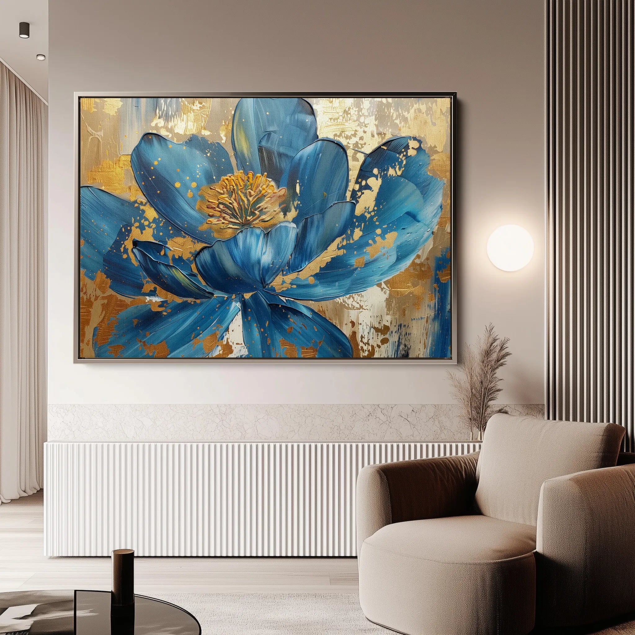 Floral 705 Canvas Art 18" x 24" / 45 x 60 cm / Black