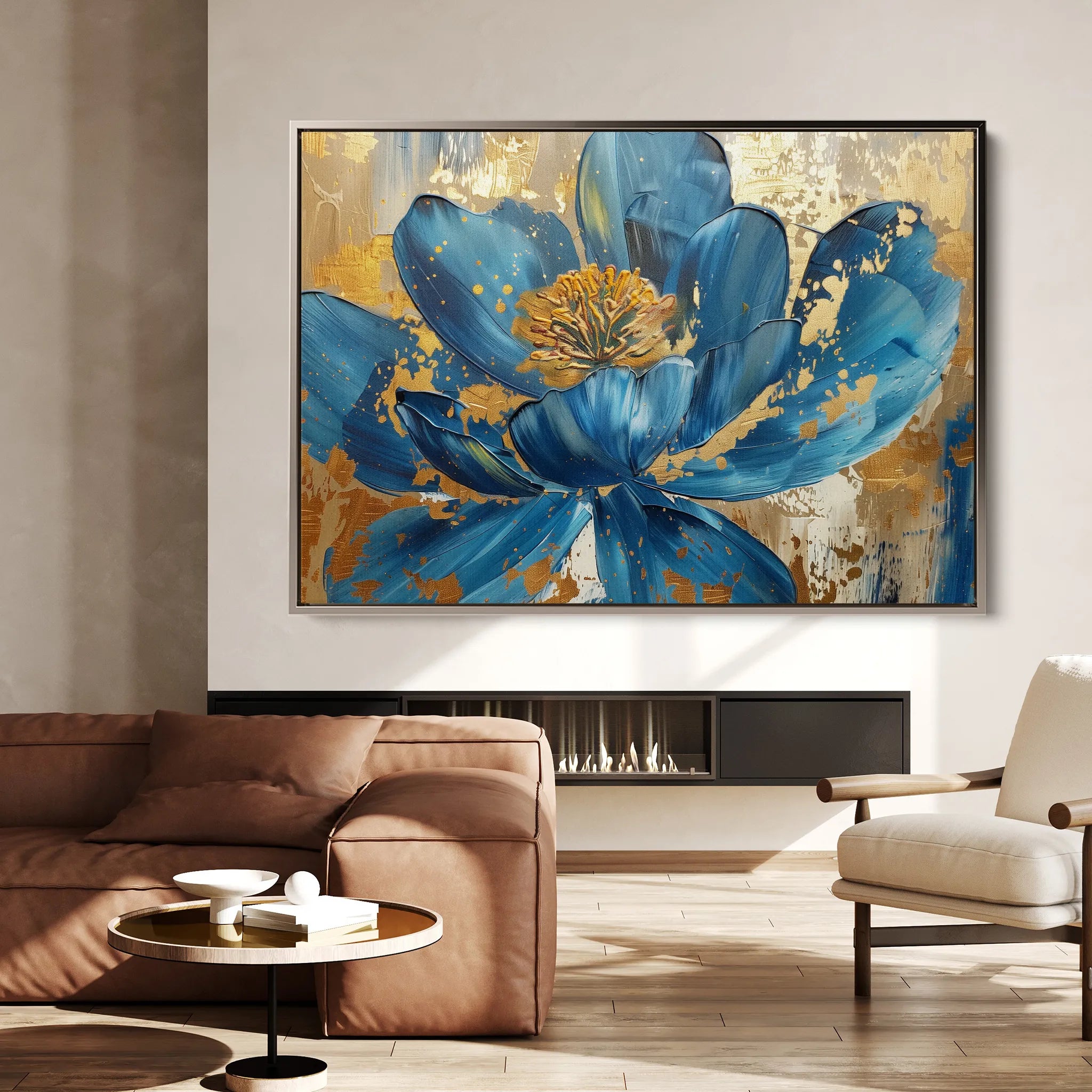 Floral 705 Canvas Art 18" x 24" / 45 x 60 cm / Black
