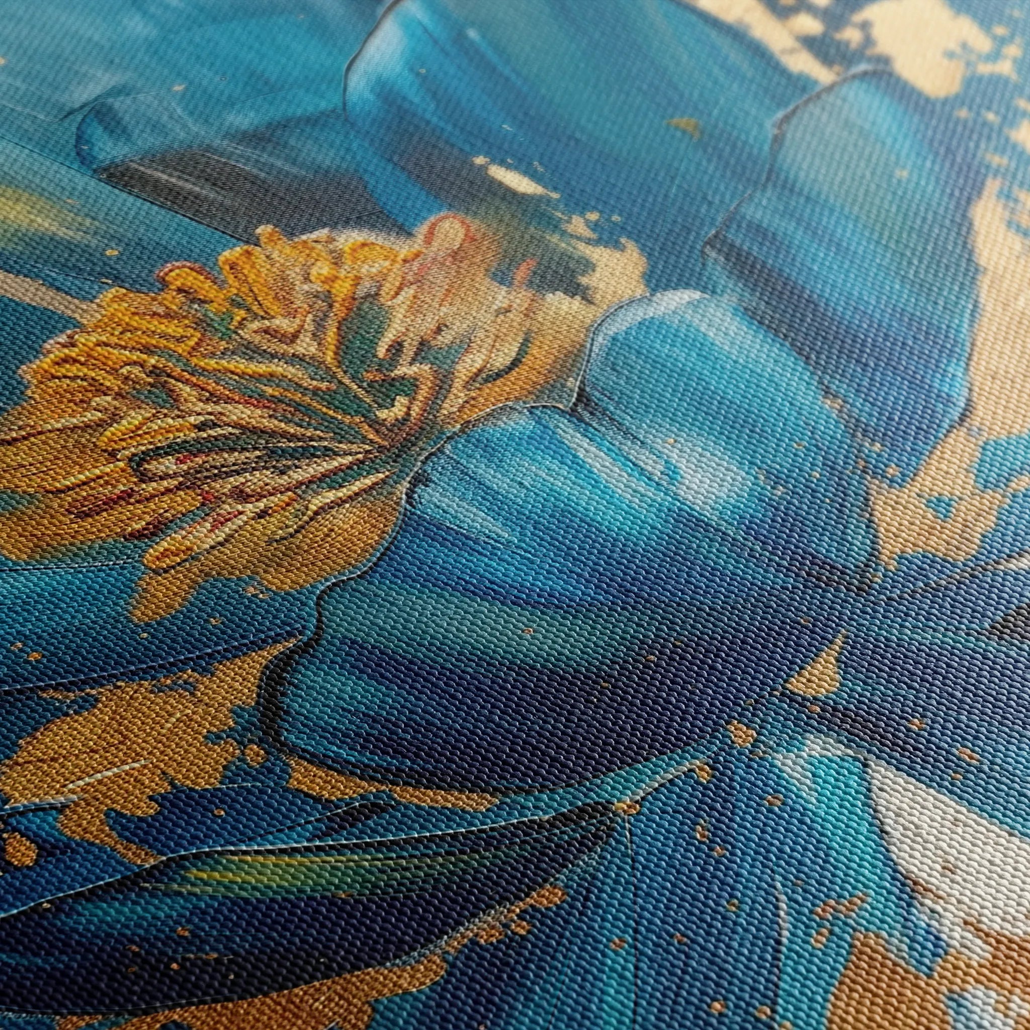 Floral 705 Canvas Art 18" x 24" / 45 x 60 cm / Black