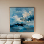 Abstract 706 Canvas Art 16" x 16" / 40 x 40 cm / Black