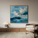Abstract 706 Canvas Art 16" x 16" / 40 x 40 cm / Black