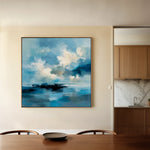 Abstract 706 Canvas Art 16" x 16" / 40 x 40 cm / Black