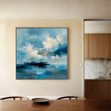 Abstract 706 Canvas Art 16" x 16" / 40 x 40 cm / Black
