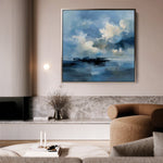 Abstract 706 Canvas Art 16" x 16" / 40 x 40 cm / Black