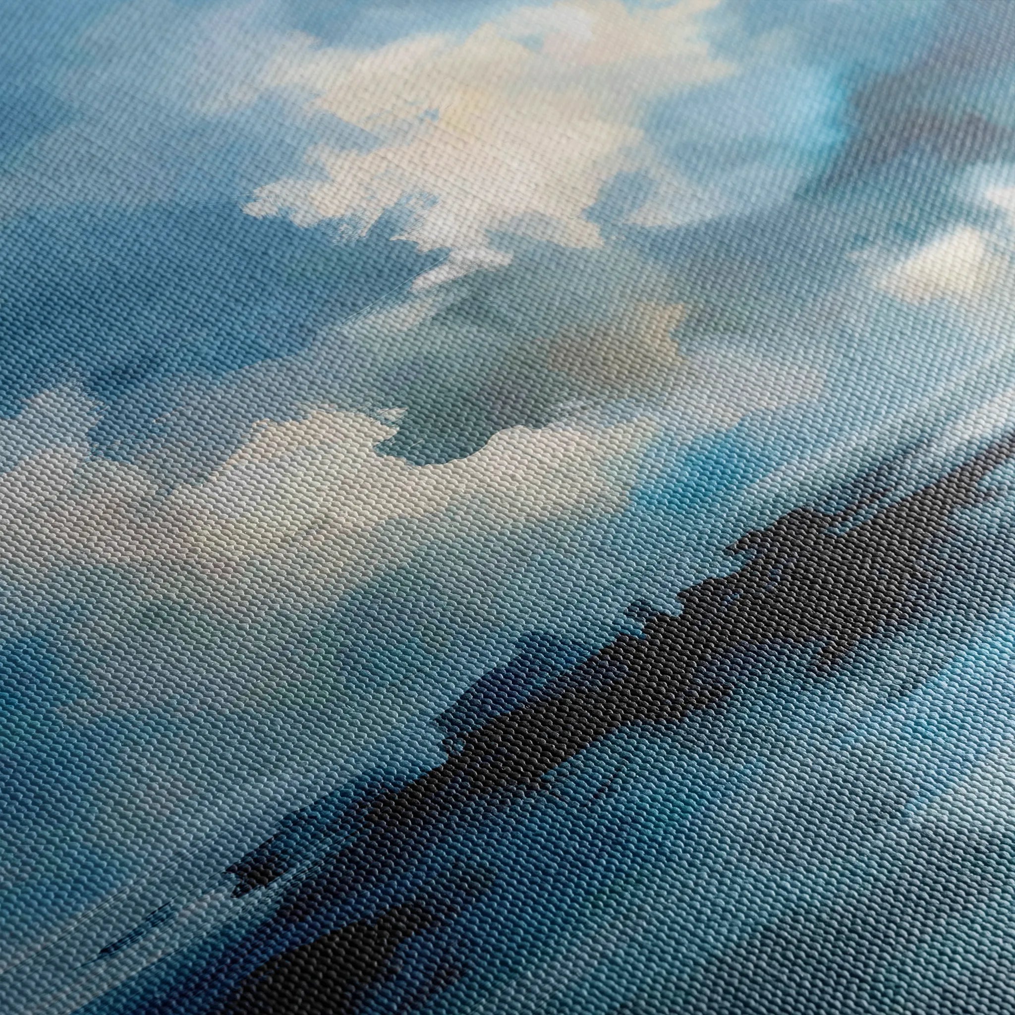 Abstract 706 Canvas Art 16" x 16" / 40 x 40 cm / Black