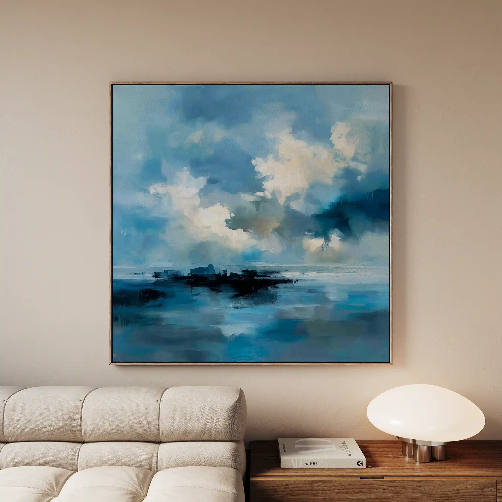 Abstract 706 Canvas Art 60 x 60 cm / Black