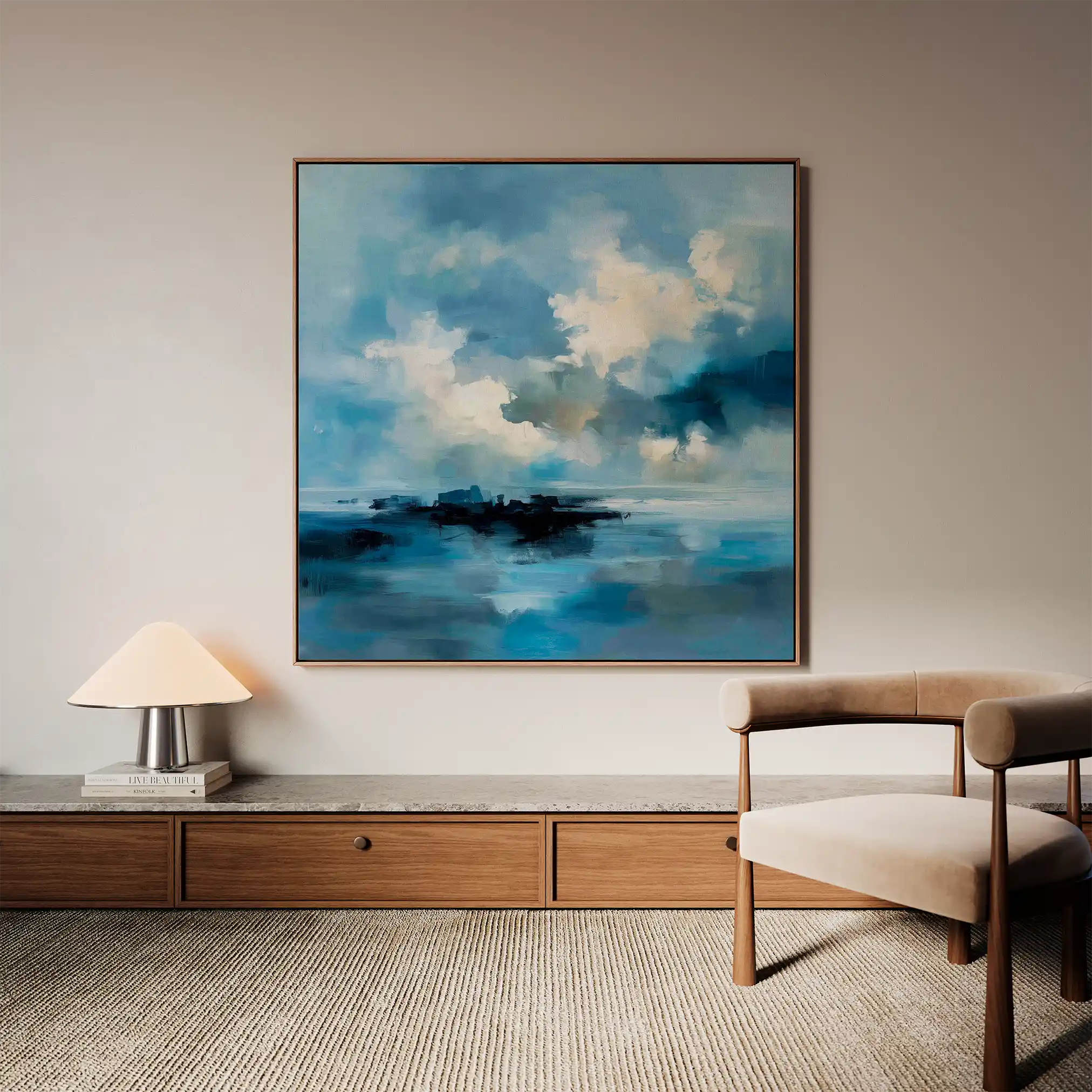 Abstract 706 Canvas Art 60 x 60 cm / Black