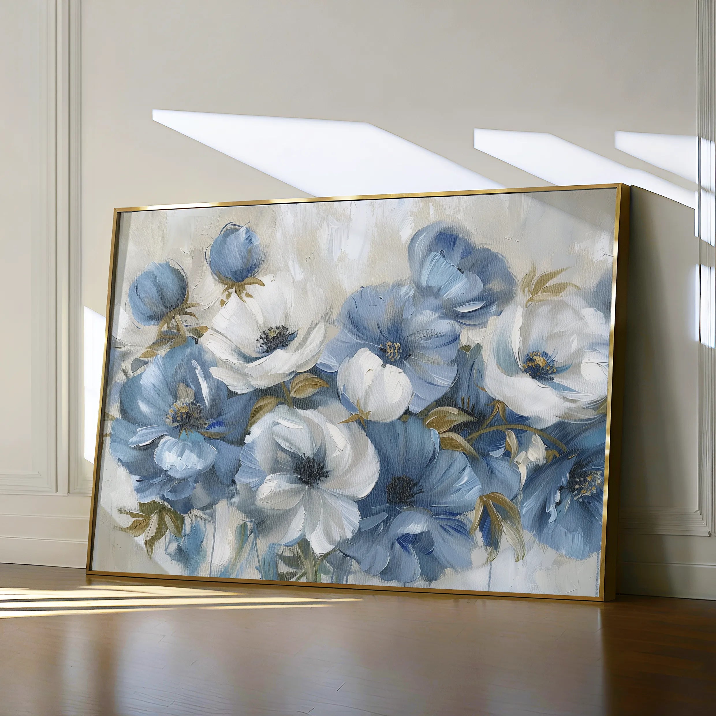 Floral 706 Canvas Art 18" x 24" / 45 x 60 cm / Black