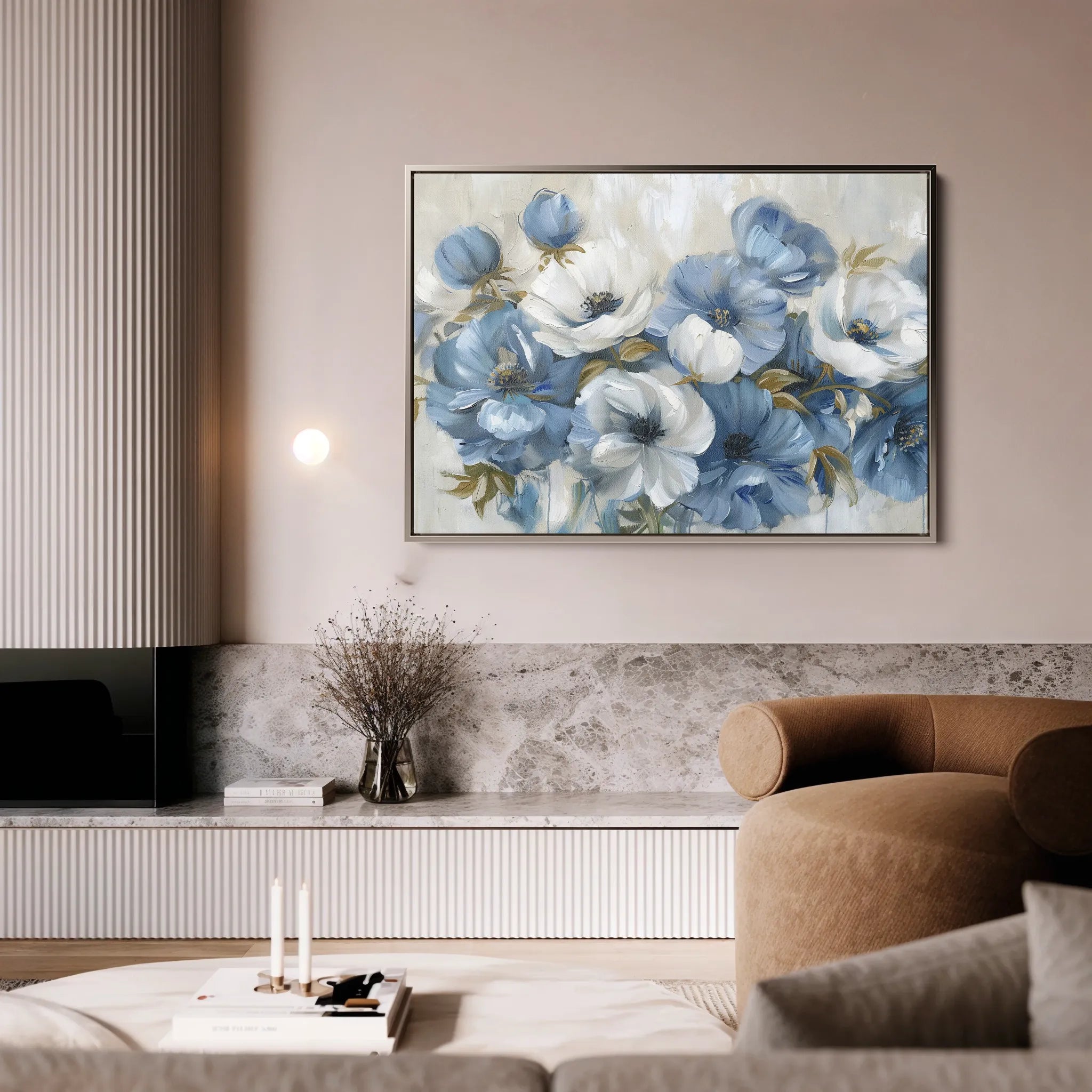 Floral 706 Canvas Art 18" x 24" / 45 x 60 cm / Black