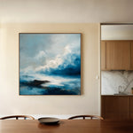 Abstract 707 Canvas Art 16" x 16" / 40 x 40 cm / Black